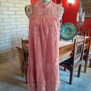 Lined Lace Mauve Dress